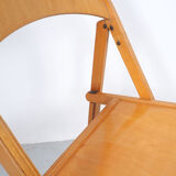 4 chaises pliantes vintage en bois d’OTK, années 1950