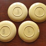 4 Gien “Soleil” dessert plates