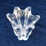 Small crystal vase signed Daum decoration