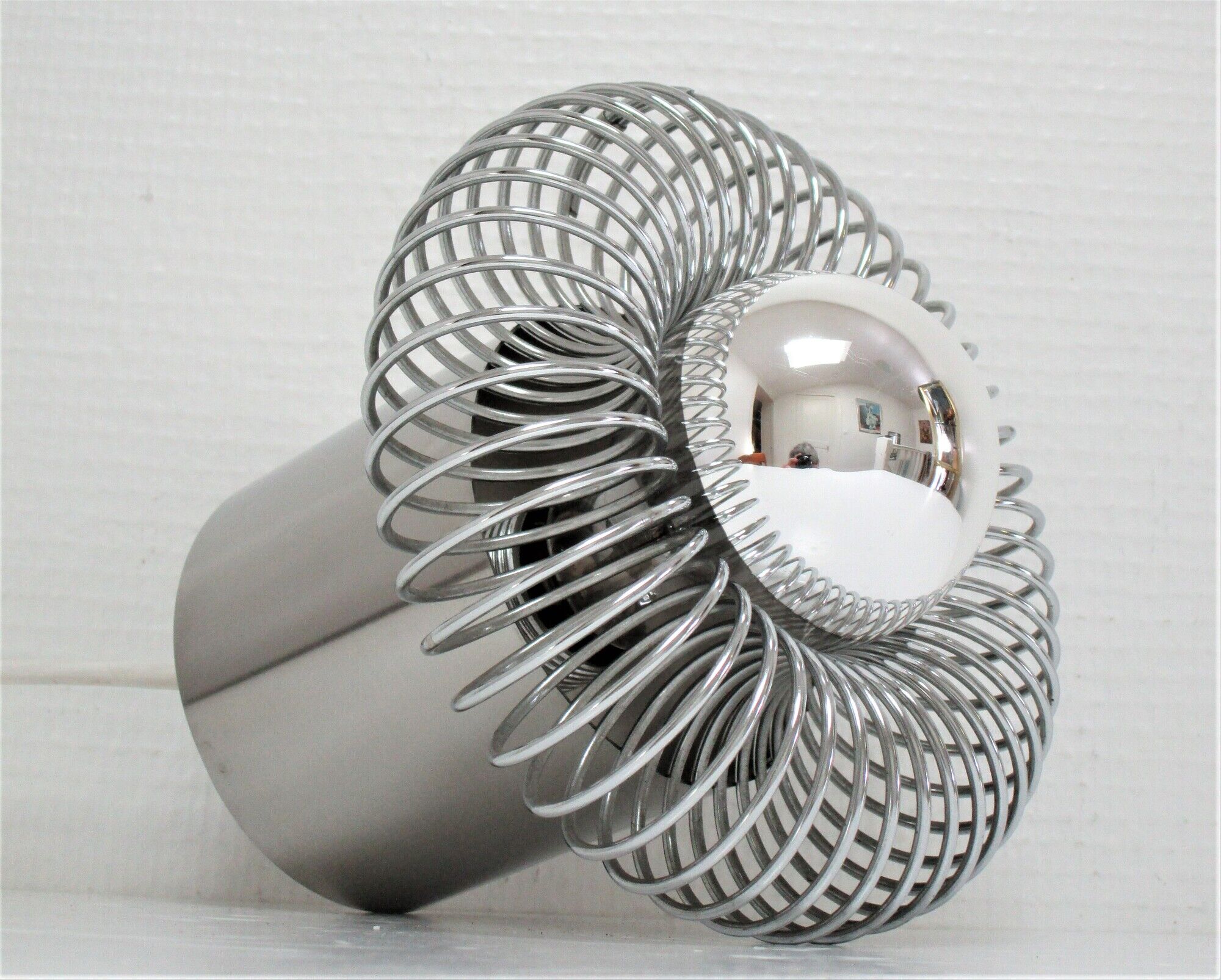 Philippe Rogier stainless steel pendant lamp for Oxar design gallery 70s
