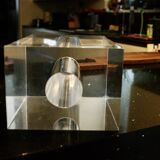 VINTAGE TRANSPARENT ALTUGLASS VASE FOR GUZZINI 1970
