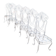 Serie de chaises de jardin en metal