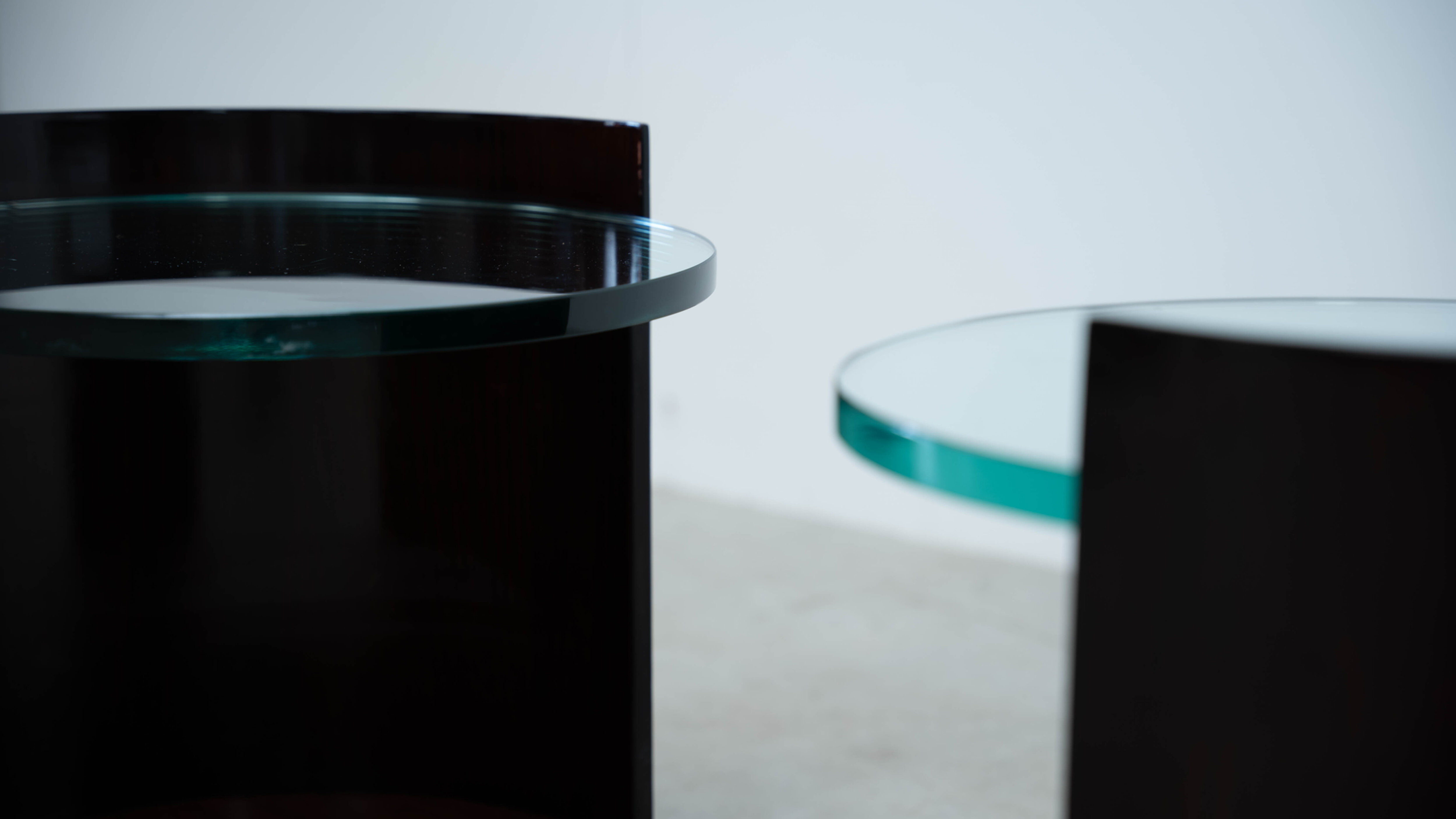 Ensemble de deux tables de chevet par Gianni Moscatelli pour Formanova