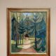 Large Original Swedish Oil on Canvas – 'Forest Road' by Leif Ewens – Signed – Vintage & Framed