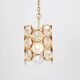 Pair of small golden brass pendants, Sciolari design for Palwa, Germany, 1970s.