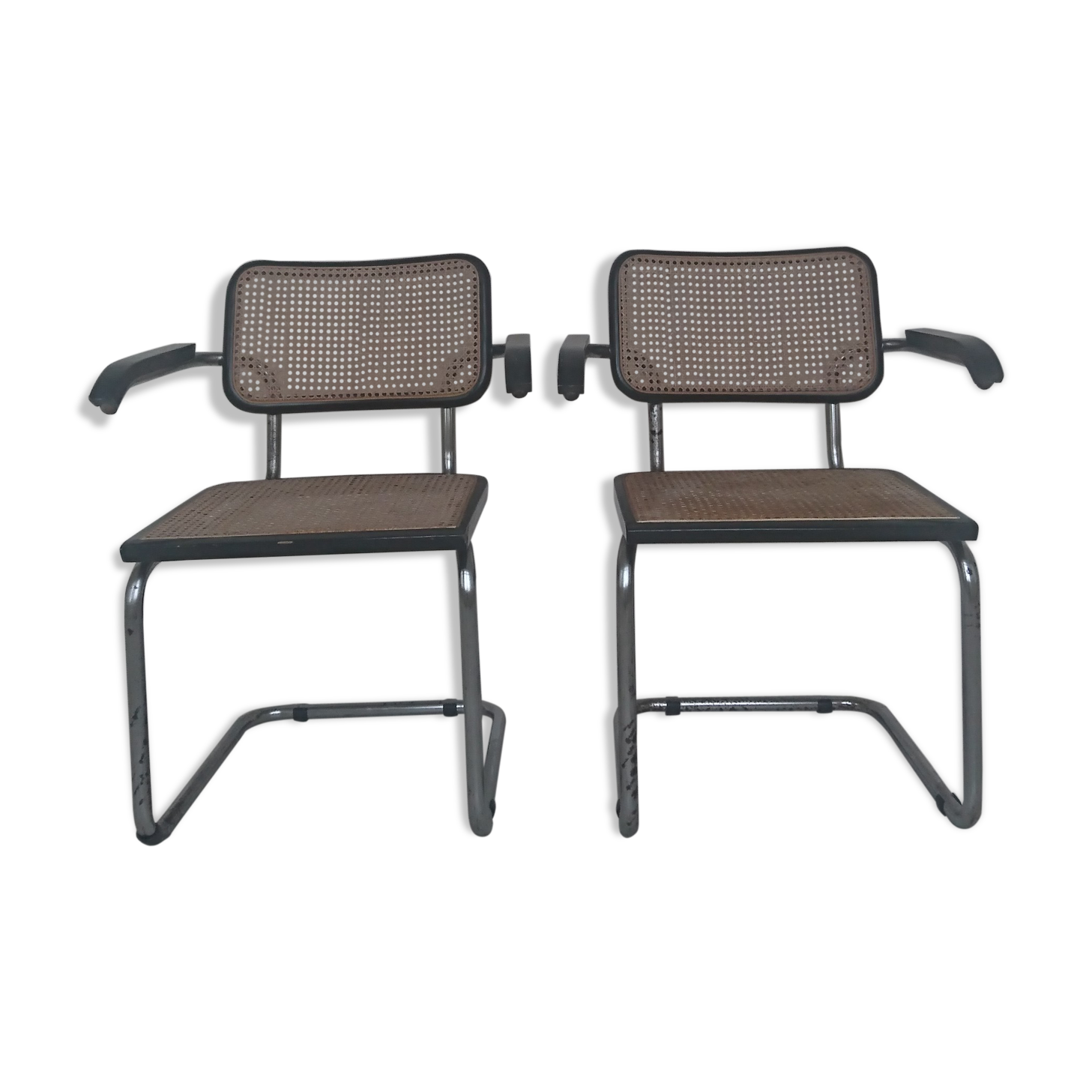 Paire de fauteuils Cesca B64 de Marcel Breuer
