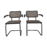Pair of chairs Cesca B64 by Marcel Breuer