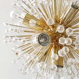 Two golden Sputnik ball chandeliers by Emil Stejnar, Austria, 1970s.