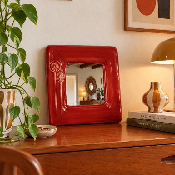 Glazed Ceramic Mirror