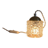 Lampe suspension baladeuse petit verre ancien transparent