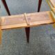 Round extendable dining table Louis XVI in cherry wood from the 1960s.