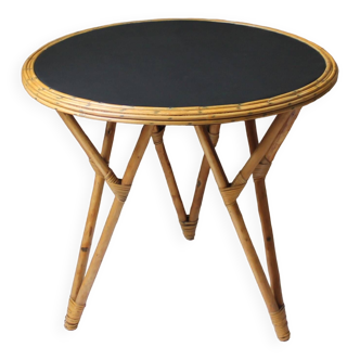 Vintage rattan high table