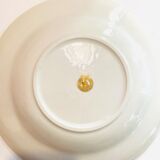 7 plates of the 60s green and white - moulin des loups & orchies france- retro-