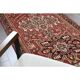 1970s Vintage Turkish Oushak Handmade Wool Cotton Red Runner Rug 101x305