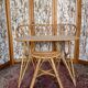 Bureau et tabouret en rotin, 1960