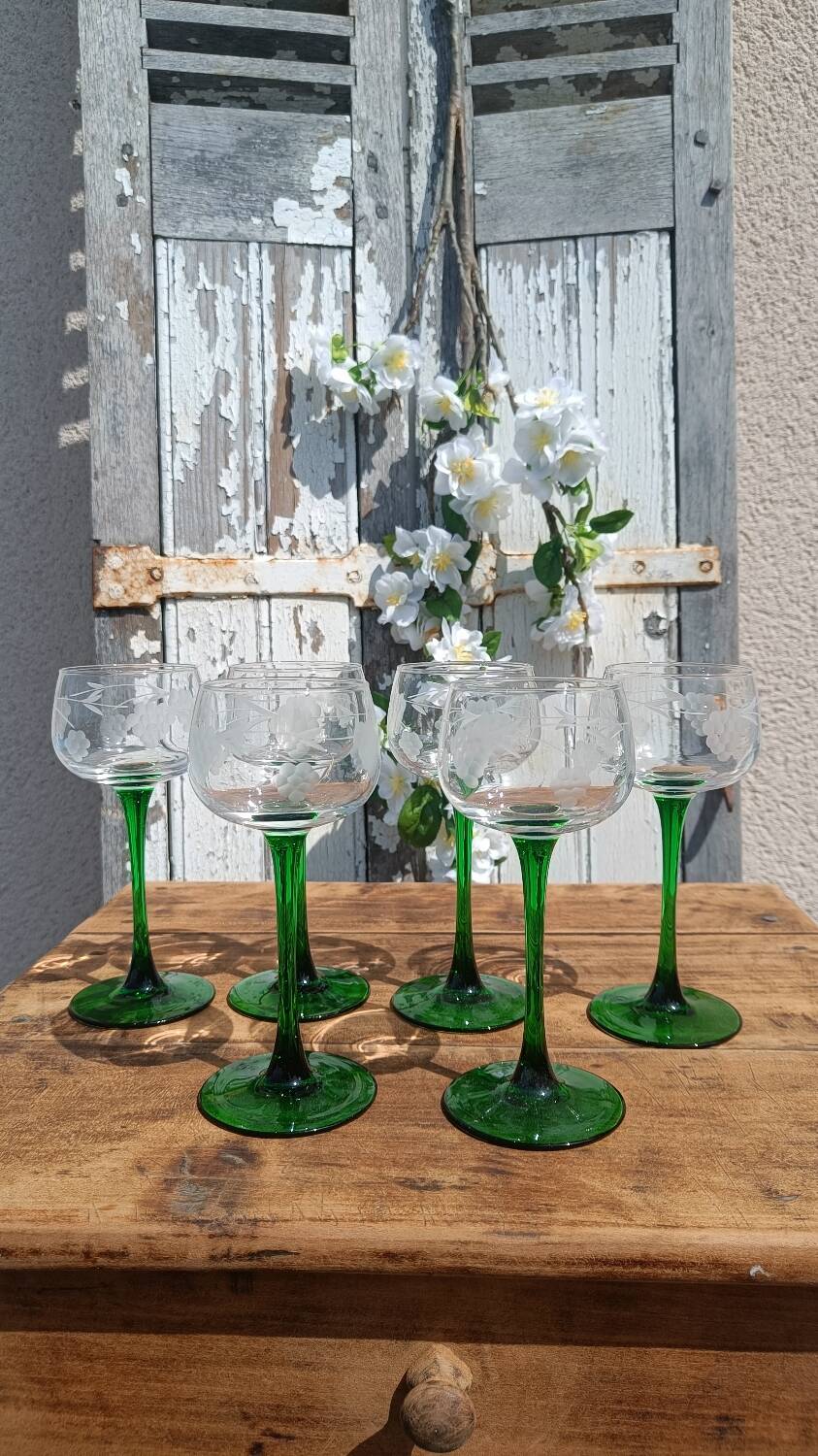Antique engraved glasses