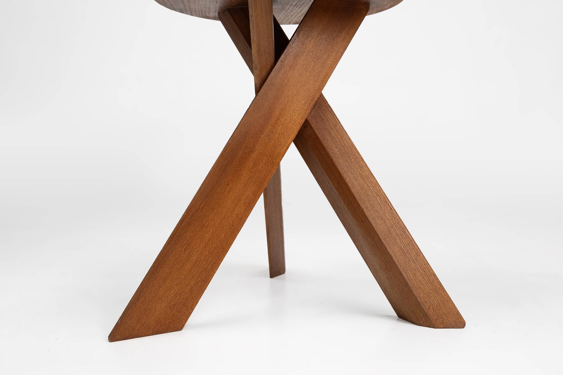 Iconic Pierre Chapo model S31 stool in elm wood, France 1974