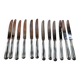 12 FRANÇOIS FRIONNET TABLE KNIVES SILVER METAL