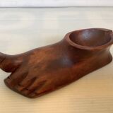 Wooden ashtray empty pocket ring sizer