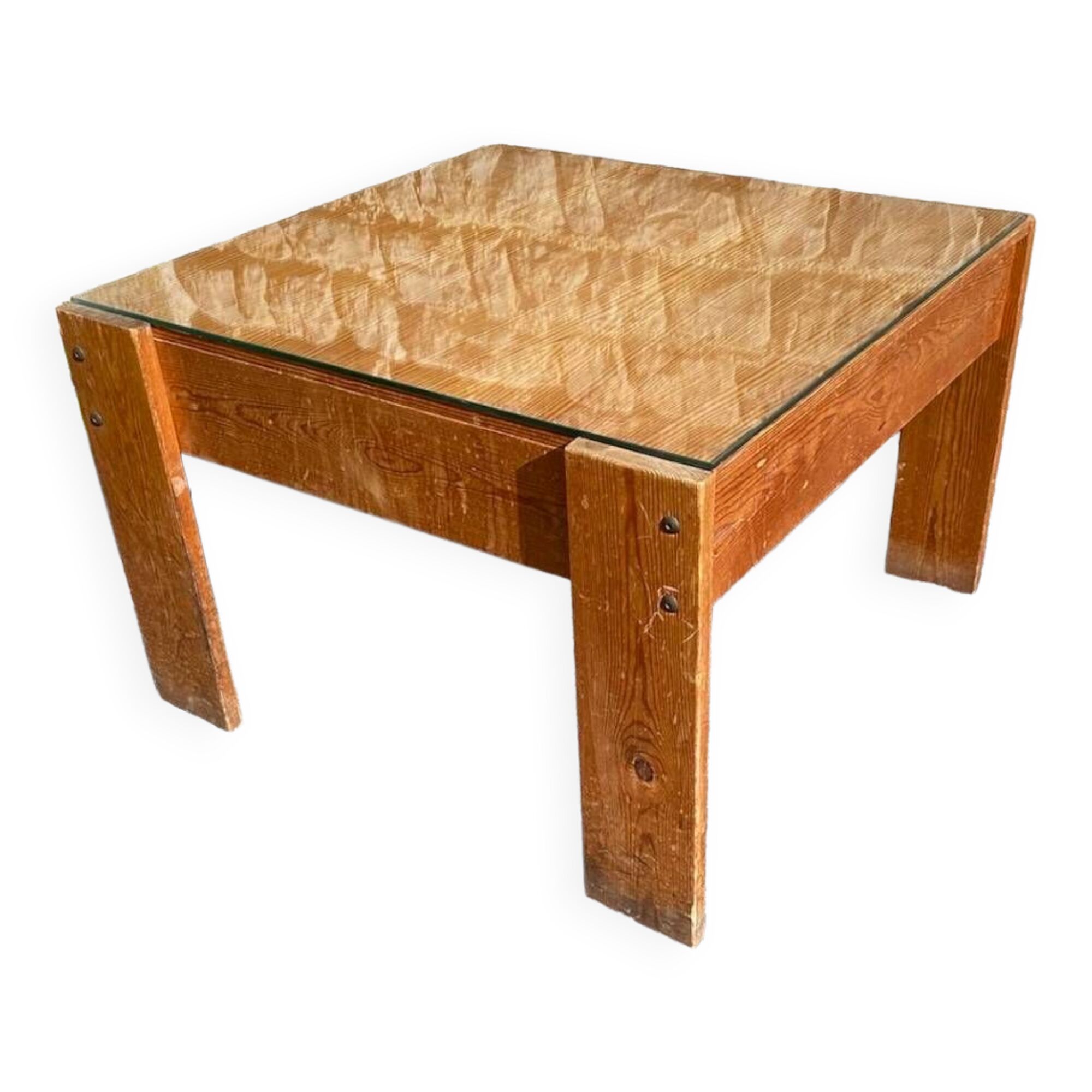 Pine wood coffee table
