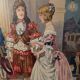 3 old Cinderella illustrations framed under glass