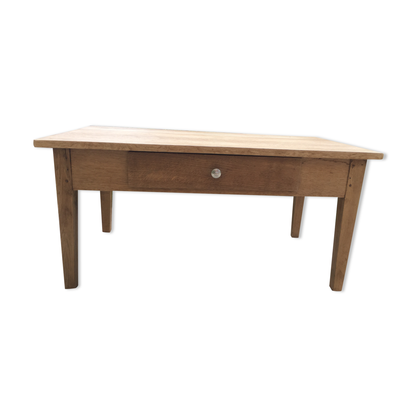 Waxed raw wood coffee table