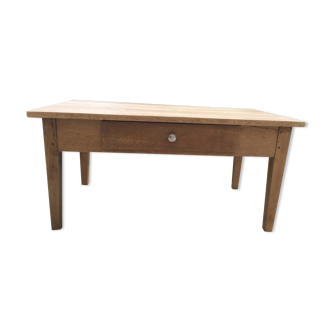 Waxed raw wood coffee table