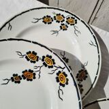Set of six flat plates orchies nord