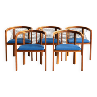 Set of 5 dining chairs by Niels Jorgen Haugesen