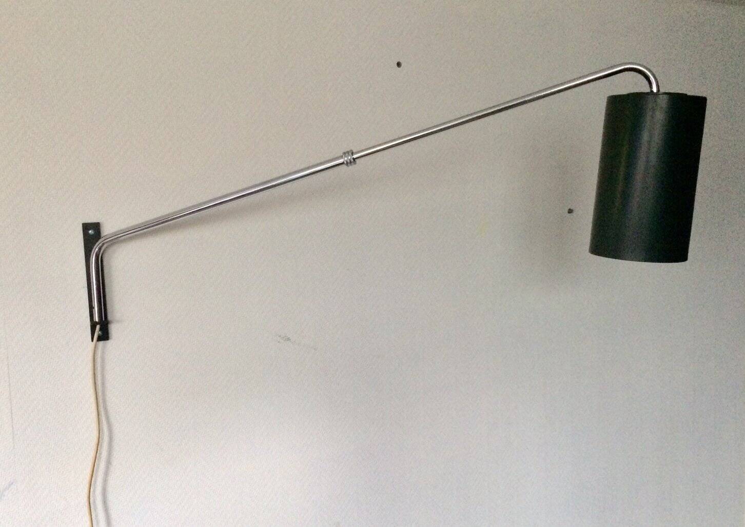 Mid-Century Extendable Cylinder Wall Lamp, 1960s