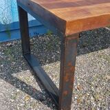 Industrial Wood-Metal Table