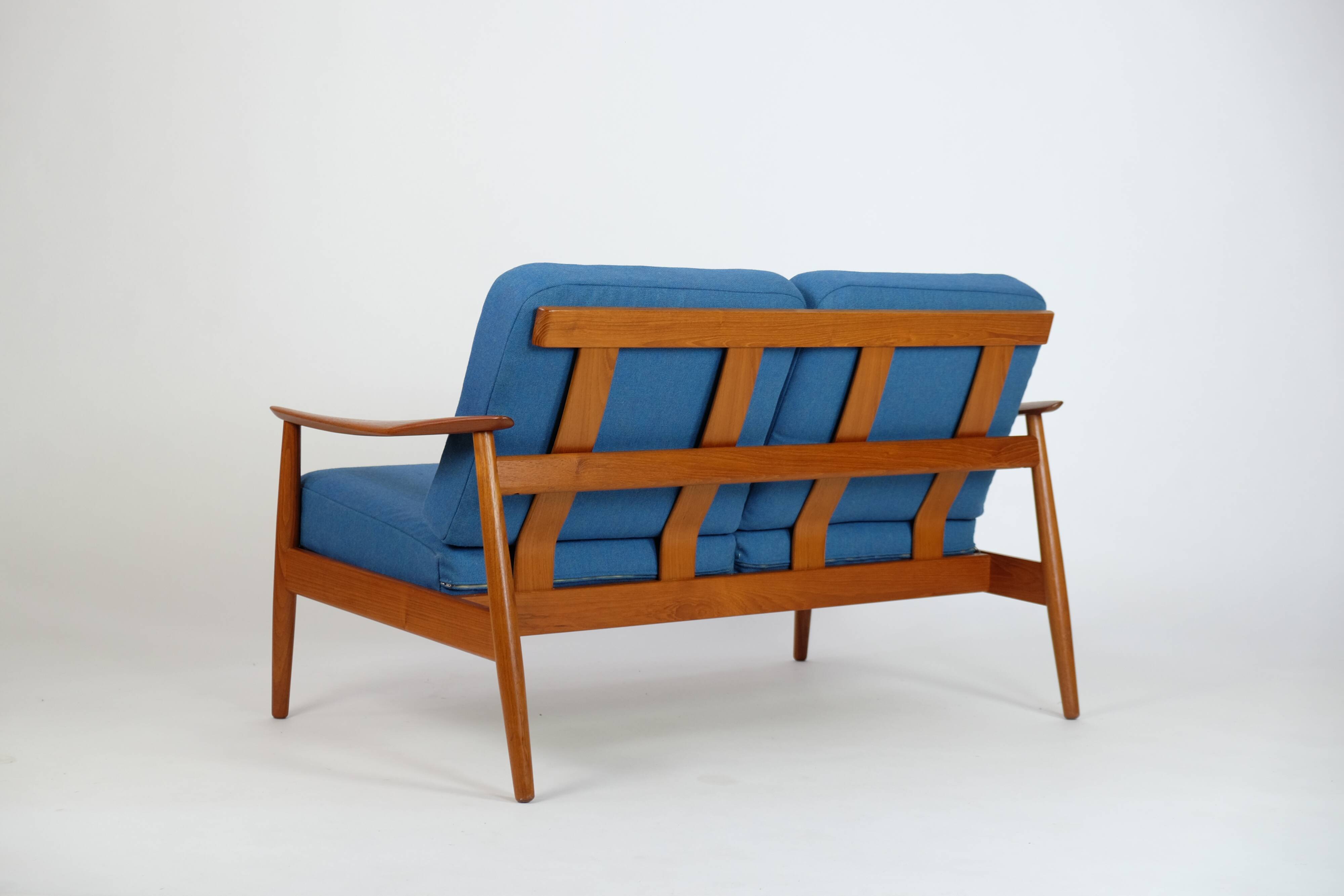 Arne Vodder Canapé 2 places en teck MidCentury 60er Vintage danois