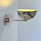 Adjustable vintage wall light, patinated brass, France, 1970.