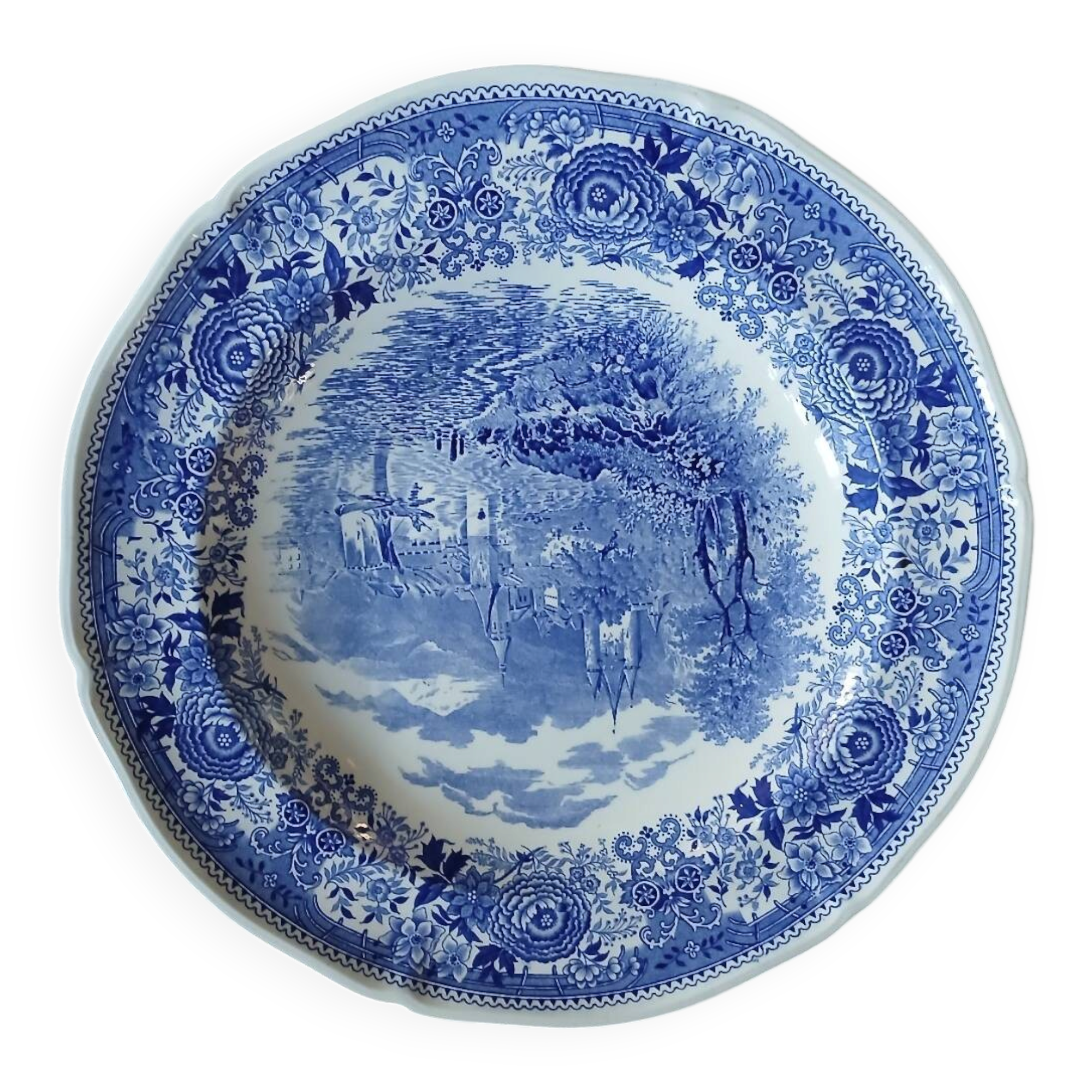 Large antique plate Villeroy and Boch