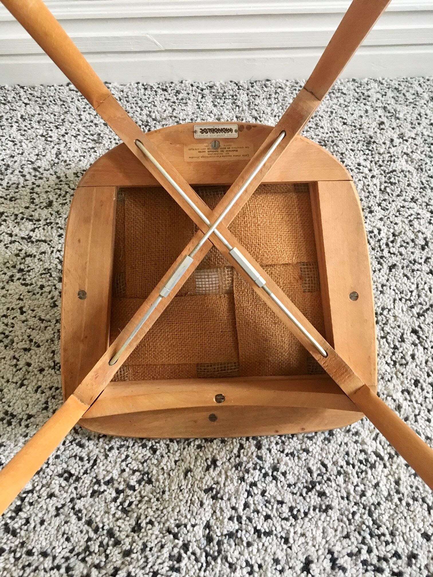 Restored vintage monoblock chair