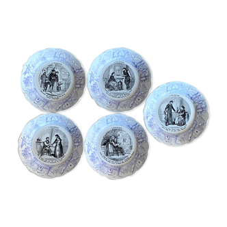 5 talking plates "saving" Sarreguemines