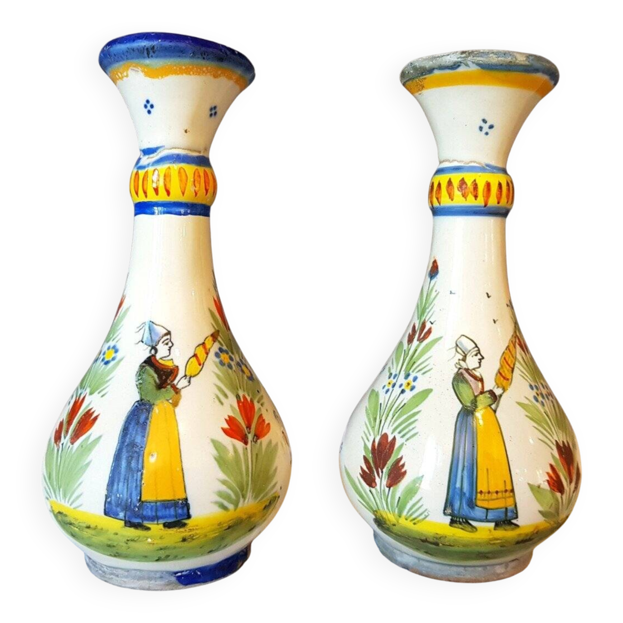 Paire de vases HR Quimper