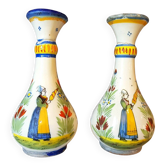 Pair of HR Quimper vases