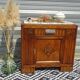 Ancien buffet en chêne et marbre, époque et style Art Déco