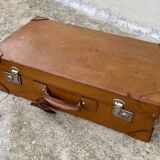 Vintage leather suitcase 1950