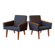 Fauteuils modernes du milieu du siècle 1970. Ensemble de 2.