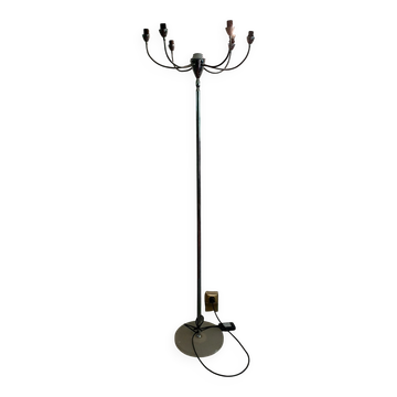 Vintage chrome floor lamp 6 lights – Space Age design from the 1970s