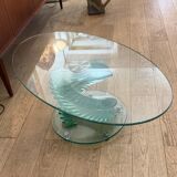 Glass coffee table, France, circa 1980