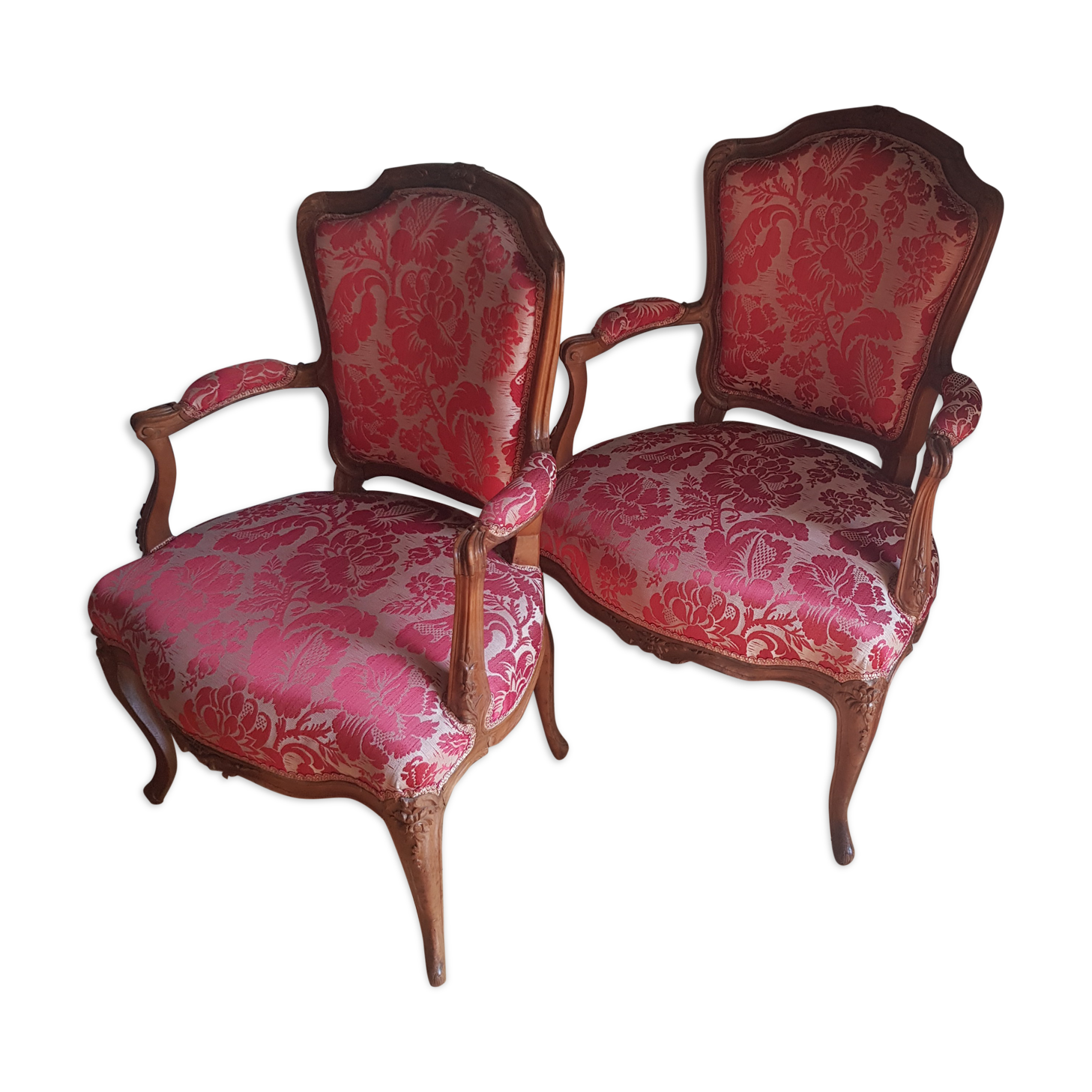 Paire de fauteuils époque Louis XV, vers 1760