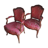 Pair of armchairs Louis XV era, circa 1760
