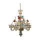 Venetian murano glass flower chandelier, 1960s