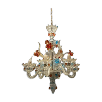 Lustre en verre de Murano vénitien, années 1960