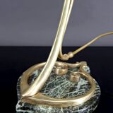 Important Bronze and Marble Table Lamp, Art Nouveau, France, 1890