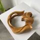 Vase sculpture en bois