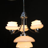 Pink art deco chandelier, 1930s